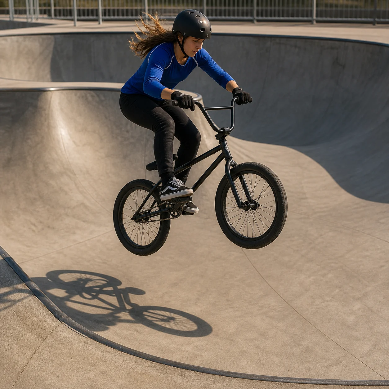 BMX rider and complete bicycle used to evaluate motion continuity and subject consistency